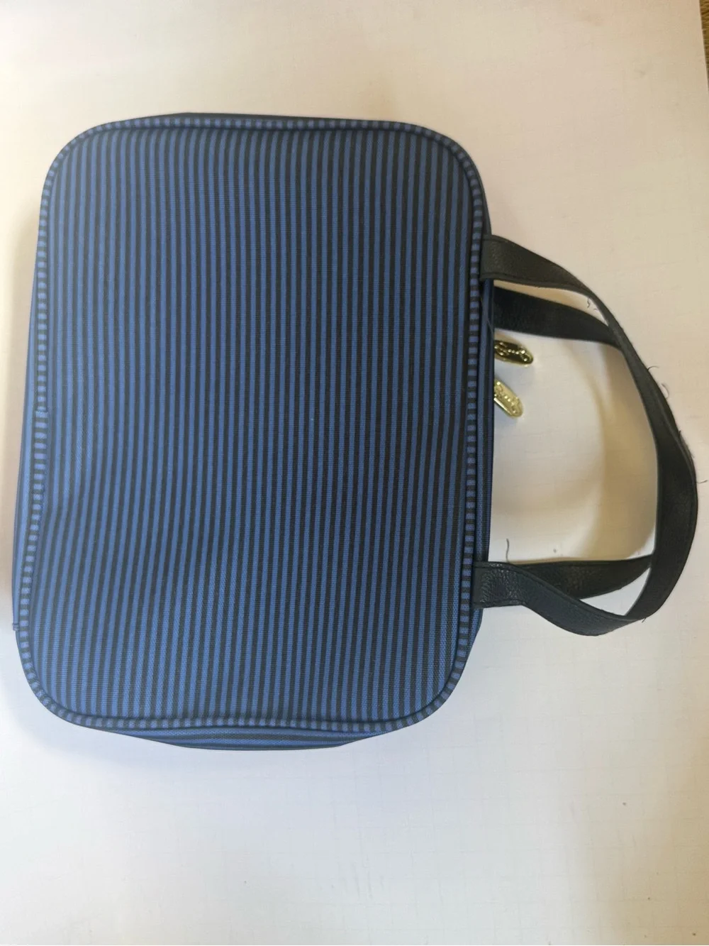 Blue and Black Striped Women’s Carry Bag